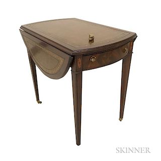 Carolina Panel Co. Federal-style Pembroke Table and a Queen Anne-style Footstool.  Estimate $100-150