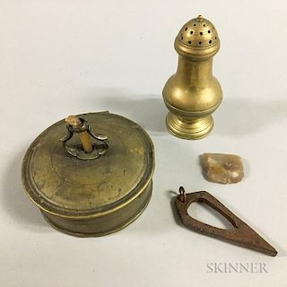 Brass Caster and Tinder Box