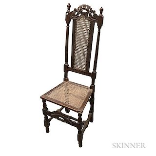 William and Mary Carved and Caned Beech Side Chair