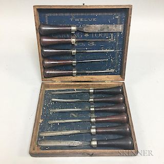 Cased Set of Carving/Turning Chisels