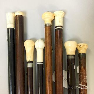 Eight Wood Canes