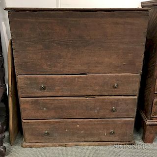 Early Pine Three-drawer Blanket Chest