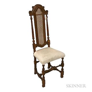 Baroque Carved and Caned Beech Side Chair