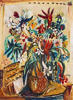 Bracha Guy, (Israeli, b. 1948), Still Life with Flowers