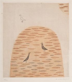 Kieko Minami, (Japanese, 1911-2004), Birds and Feathers
