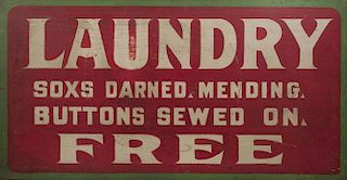 Painted Laundry Sign