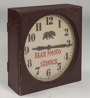 Bear Photo Service Clock