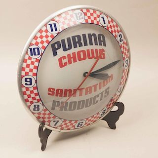 Purina Chows Double Bubble Lighted Clock