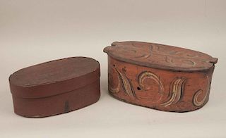 Two Painted Wood Boxes
