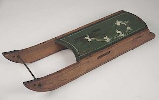 Painted Wood Sled