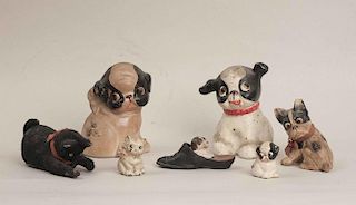 G.G. Drayton Terrier Bank, Hubley Fido Bank and other Toys