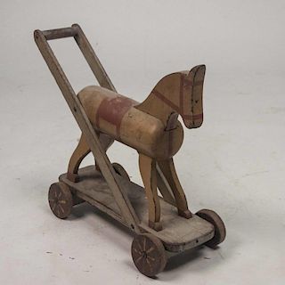 Painted Wooden Push Toy