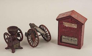 Fire Alarm Box, Small Cannon and Small Grinder