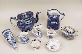 Assorted Blue and White Ceramic Items