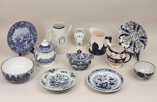 Assorted Blue and White Ceramic Pieces