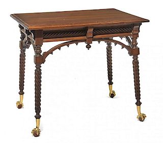 Victorian fancy mahogany lamp table