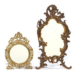 Two 19th c table mirrors