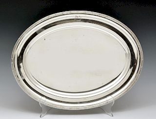 Fine sterling silver Robert & Belks Sheffield oval tray