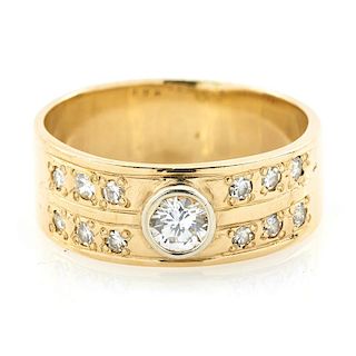 18k Yellow gold and diamond ring, appx. 0.33ct