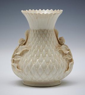 Belleek vase, black mark