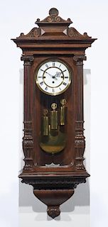 Vienna 3 weight regulator clock, 41" t