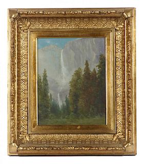 Charles Dorman Robinson, "Yosemite Falls", oil on board