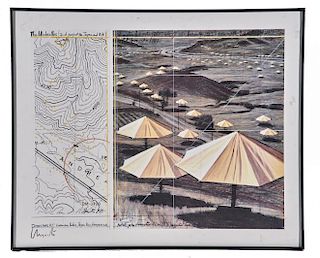 Christo, "The Umbrellas", Offset Lithograph