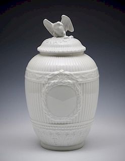 KPM Covered jar with eagle knop