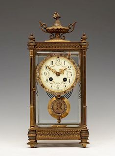 19th c French crystal regulator clock