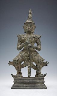 Thai bronze Hanuman figure