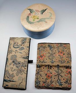 Grouping of three Chinese textiles
