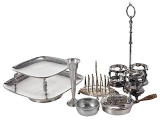 15 Pieces Silver-Plate Tableware