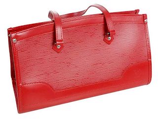 Louis Vuitton Red Leather Epi Handbag