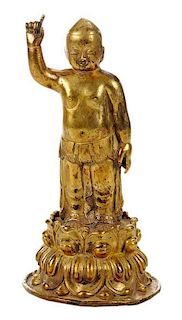 Gilt Bronze Baby Buddha Figure