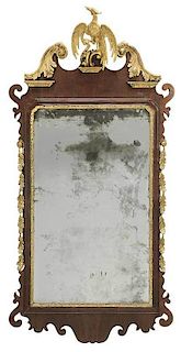 George II Parcel Gilt Mahogany Mirror
