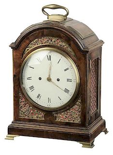 George II Mahogany and Brass Bracket Clock