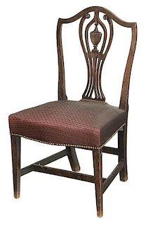 New England Federal Carved Mahogany Side Chair