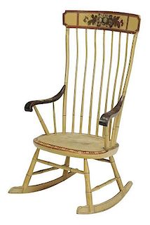 Faux  Bamboo Windsor Rocking Chair