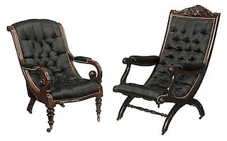 American Classical Mahogany Open  Arm Chair