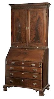 Rare Southern Chippendale Desk and Bookcase