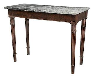 Fine Baltimore Federal Marble  Top Slab Table