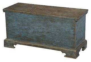 Southern Blue Painted Blanket Chest