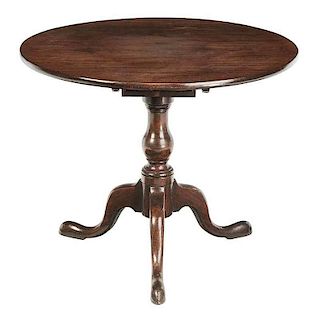 Chippendale Mahogany Tilt Top Table