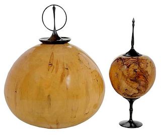 Two Bobby Phillips Wood Turned Vessels