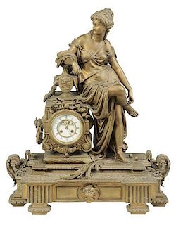 Monumental Louis XV Style Figural Clock