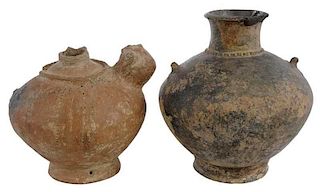 Two Pre-Columbia Pottery Vessels