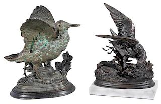 Two Waterbird Bronzes