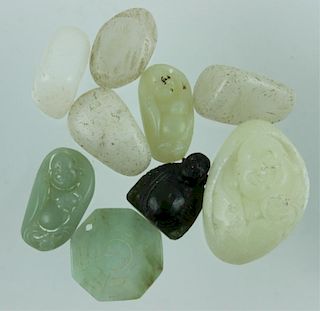 (8) CHINESE HARDSTONE CARVINGS / STONES