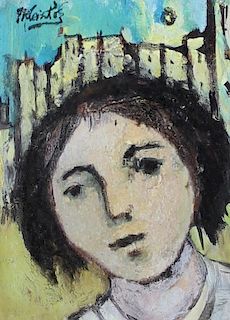 FRANK KLEINHOLZ (AMERICAN, 1901-2001) "YOUNG GIRL"