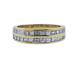 18k Gold Diamond Wedding Half Band Ring